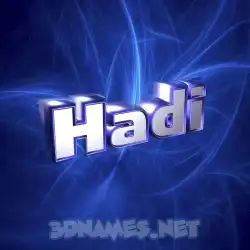 hadi in Plasma style - 3D name wallpaper