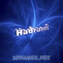 hadrami in Plasma style - 3D name wallpaper