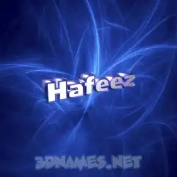 hafeez in Plasma style - 3D name wallpaper