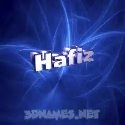 hafiz in Plasma style - 3D name wallpaper
