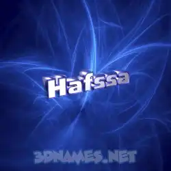 hafssa in Plasma style - 3D name wallpaper