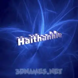 haithanhle in Plasma style - 3D name wallpaper