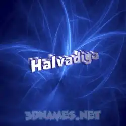 halvadiya in Plasma style - 3D name wallpaper