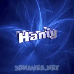 haniy in Plasma style - 3D name wallpaper