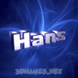 hans in Plasma style - 3D name wallpaper
