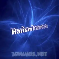 harismhamza in Plasma style - 3D name wallpaper