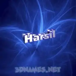 harsil in Plasma style - 3D name wallpaper