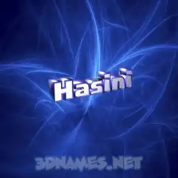 hasini in Plasma style - 3D name wallpaper