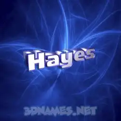 hayes in Plasma style - 3D name wallpaper