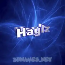 haylz in Plasma style - 3D name wallpaper