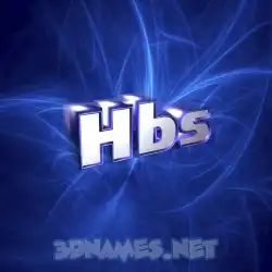 hbs in Plasma style - 3D name wallpaper