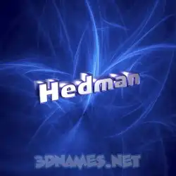 hedman in Plasma style - 3D name wallpaper