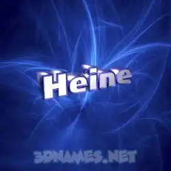 heine in Plasma style - 3D name wallpaper