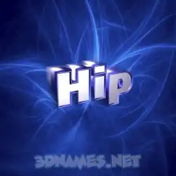 hip in Plasma style - 3D name wallpaper
