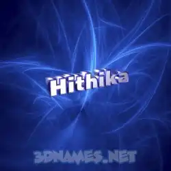 hithika in Plasma style - 3D name wallpaper