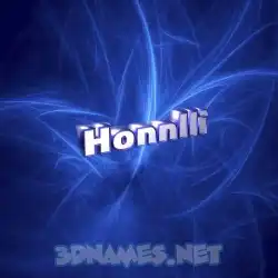 honnlli in Plasma style - 3D name wallpaper