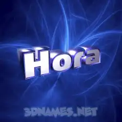 hora in Plasma style - 3D name wallpaper