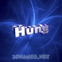 huny in Plasma style - 3D name wallpaper