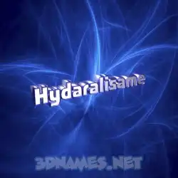 hydaralisame in Plasma style - 3D name wallpaper