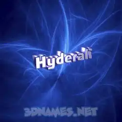 hyderali in Plasma style - 3D name wallpaper