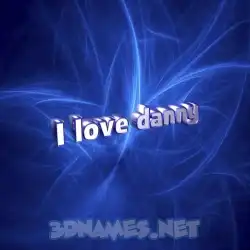 i love danny in Plasma style - 3D name wallpaper