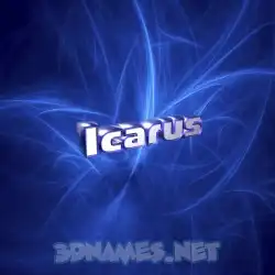 icarus in Plasma style - 3D name wallpaper