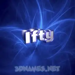 ifty in Plasma style - 3D name wallpaper