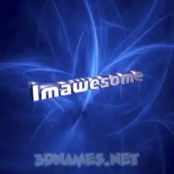 imawesome in Plasma style - 3D name wallpaper