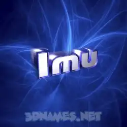 imu in Plasma style - 3D name wallpaper