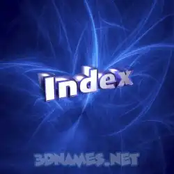 index in Plasma style - 3D name wallpaper