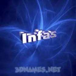 infas in Plasma style - 3D name wallpaper