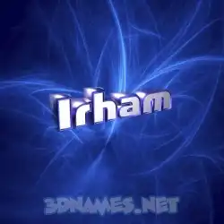 irham in Plasma style - 3D name wallpaper