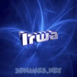 irwa in Plasma style - 3D name wallpaper