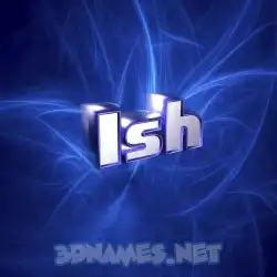ish in Plasma style - 3D name wallpaper