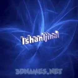 ishanljinal in Plasma style - 3D name wallpaper