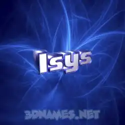 isys in Plasma style - 3D name wallpaper