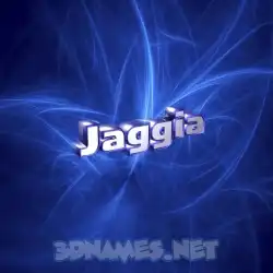jaggia in Plasma style - 3D name wallpaper