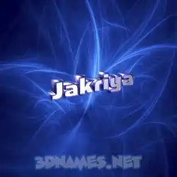 jakriya in Plasma style - 3D name wallpaper