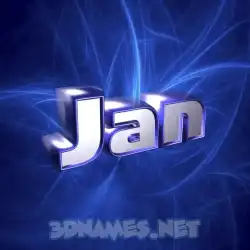 jan in Plasma style - 3D name wallpaper