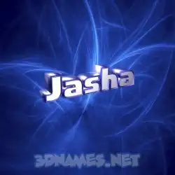 jasha in Plasma style - 3D name wallpaper