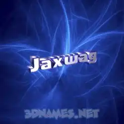 jaxwag in Plasma style - 3D name wallpaper