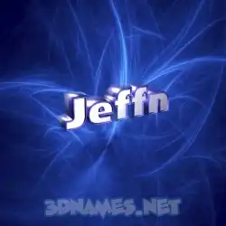 jeffn in Plasma style - 3D name wallpaper