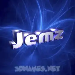 jemz in Plasma style - 3D name wallpaper