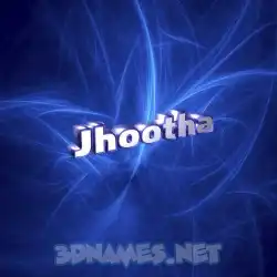 jhootha in Plasma style - 3D name wallpaper