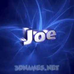 joe in Plasma style - 3D name wallpaper