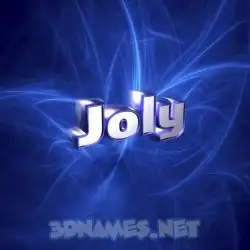 joly in Plasma style - 3D name wallpaper