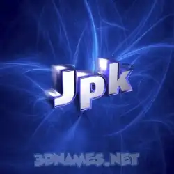 jpk in Plasma style - 3D name wallpaper