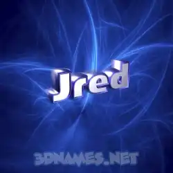 jred in Plasma style - 3D name wallpaper