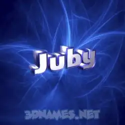 juby in Plasma style - 3D name wallpaper