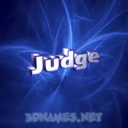 judge in Plasma style - 3D name wallpaper